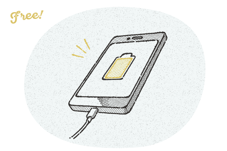 Unlimited charging & Wi-Fi